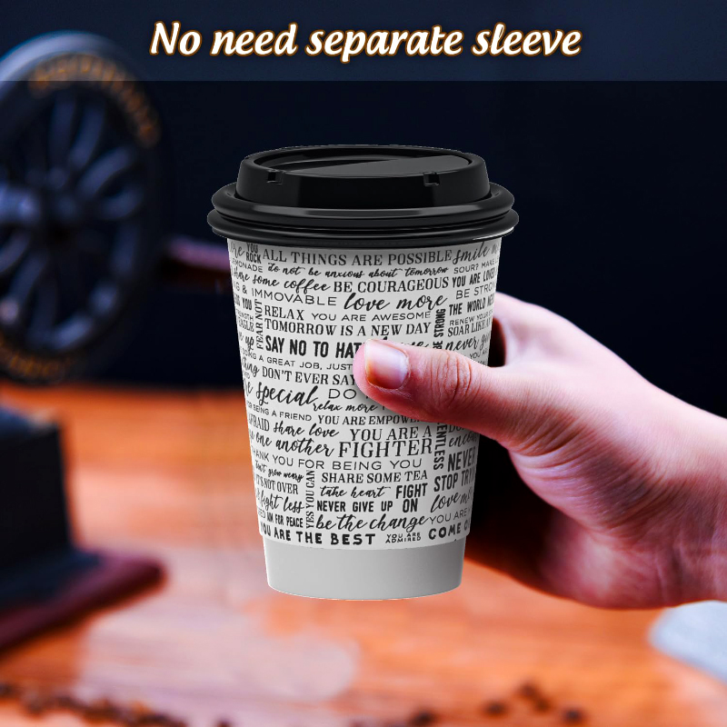 disposable custom logo printed double wall coffee paper cup wwpack10