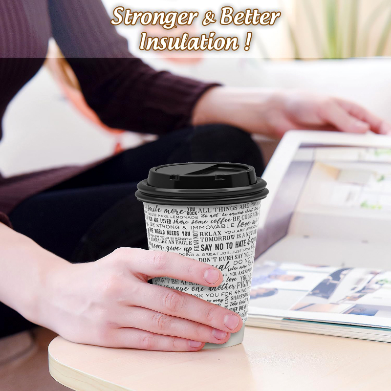 disposable custom logo printed double wall coffee paper cup wwpack9